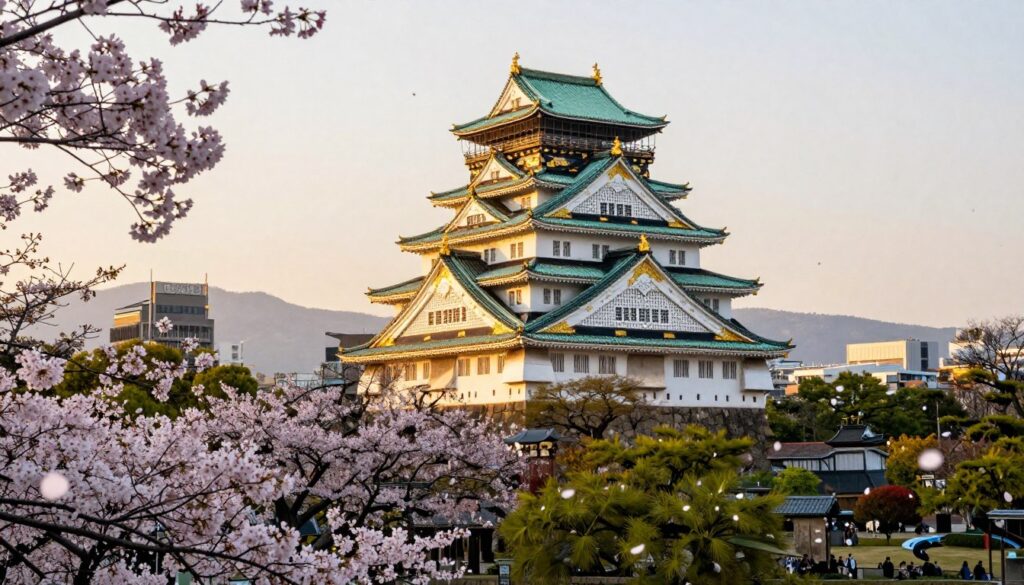 Osaka castle historic landmarks