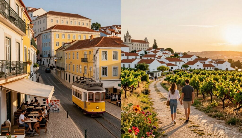 city break vs village escape Portugal