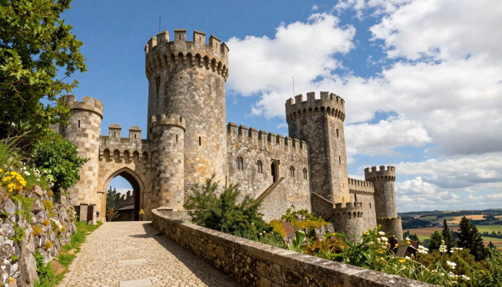 climbing castle towers in Portugal