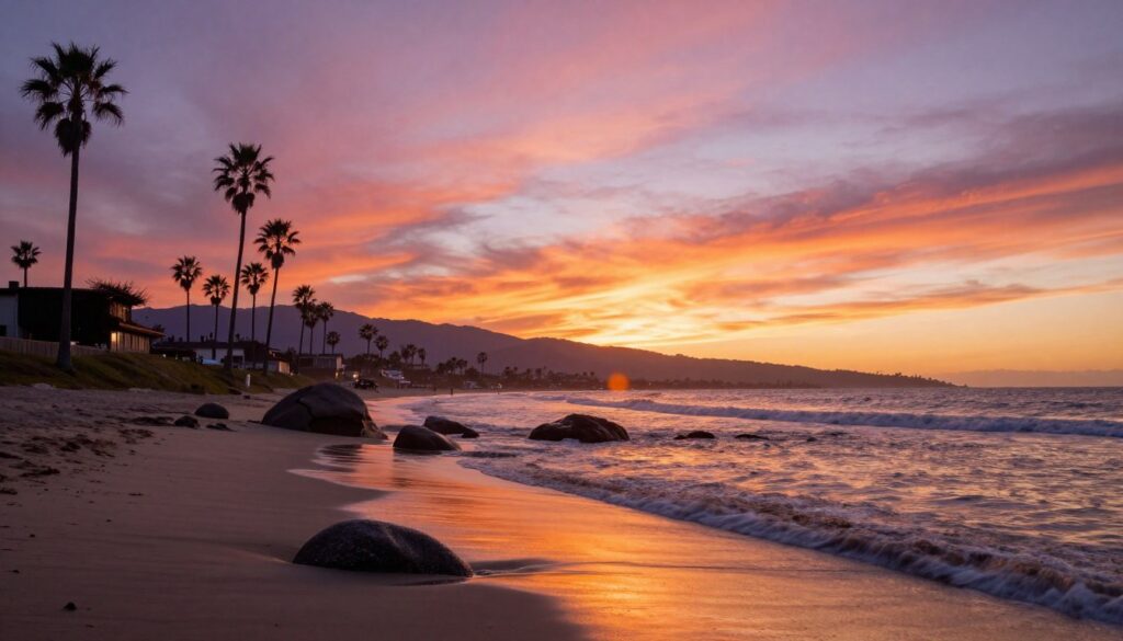Santa Barbara sunset view Santa Barbara sunset view