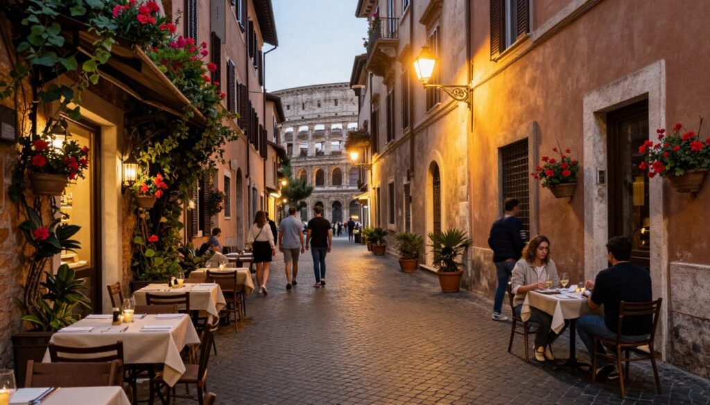 Monti neighborhood streets in Rome Monti neighborhood streets in Rome