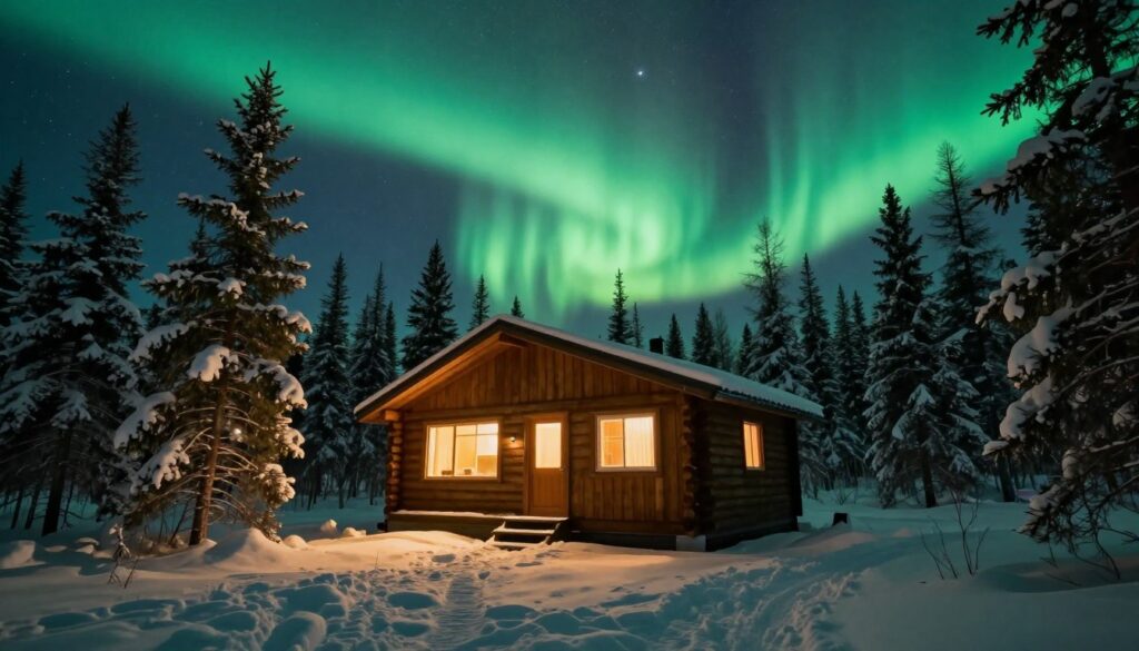 best aurora borealis hotels Alaska Michigan